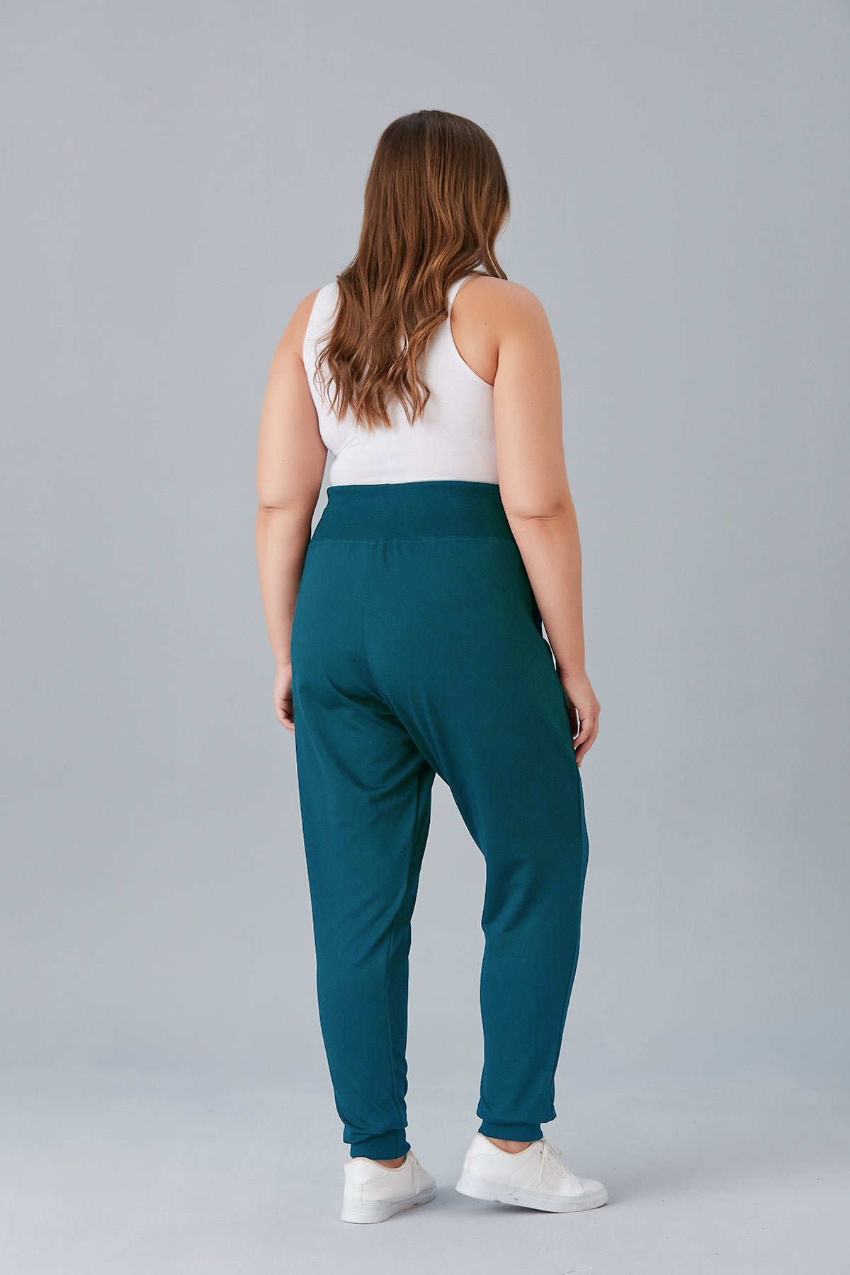 Sports trousers with wide belt - Turquoise