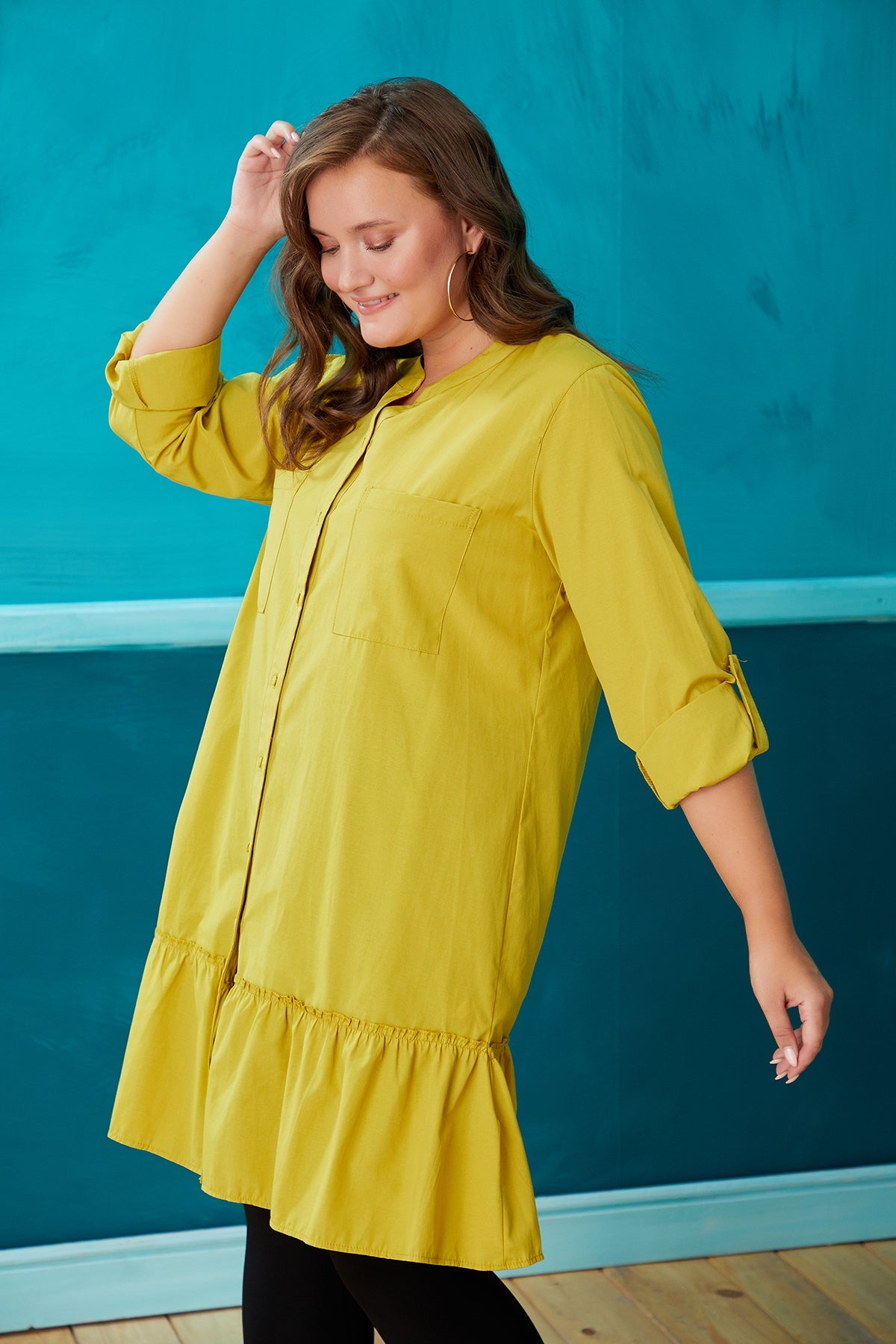 Plus size shirt tunic-like