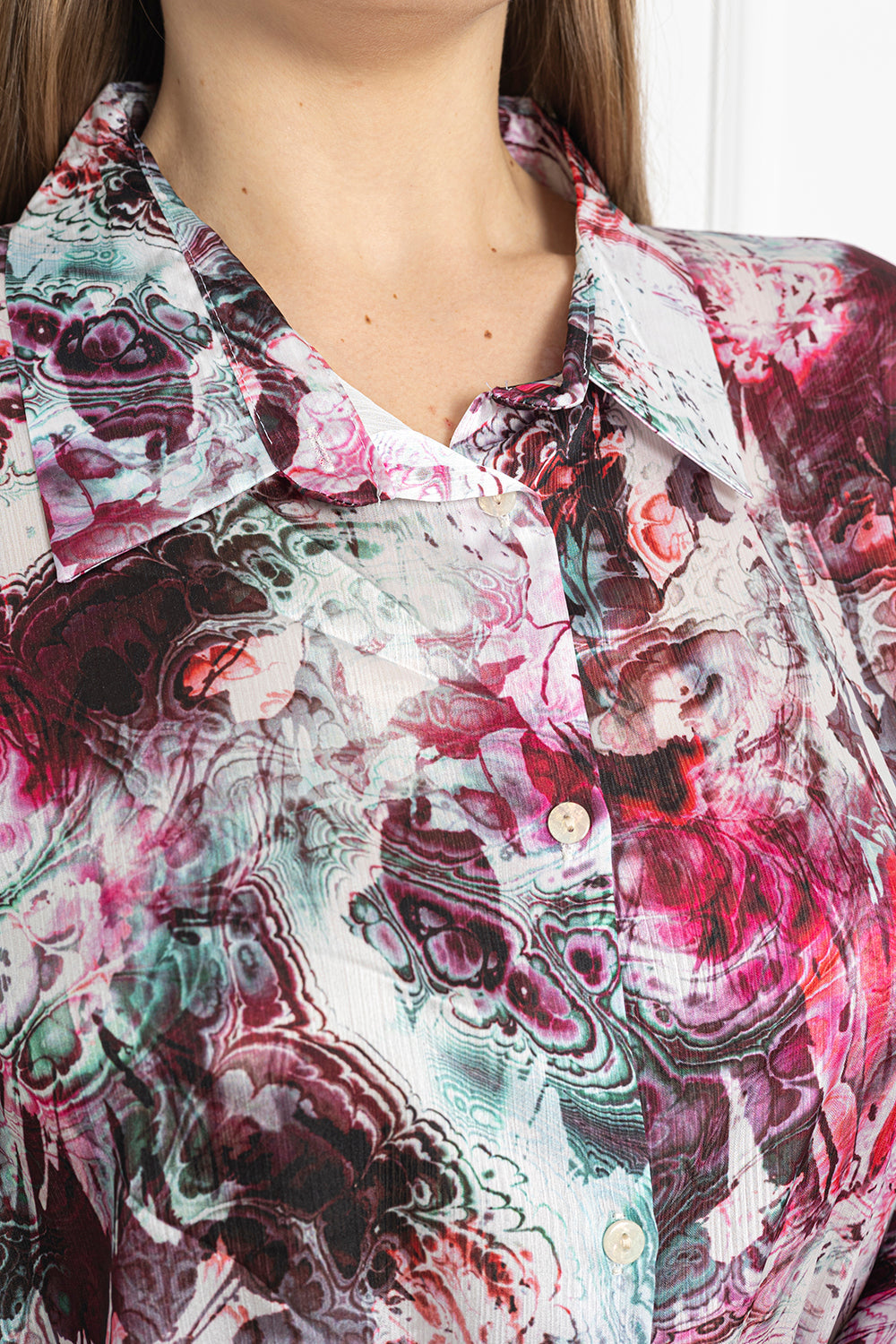 Satin luxury shirt - abstract