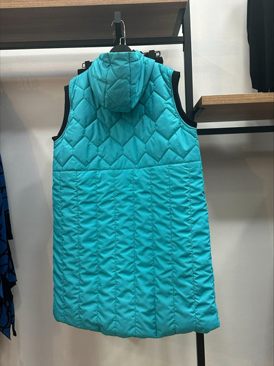 Spring hooded vest - Turquoise