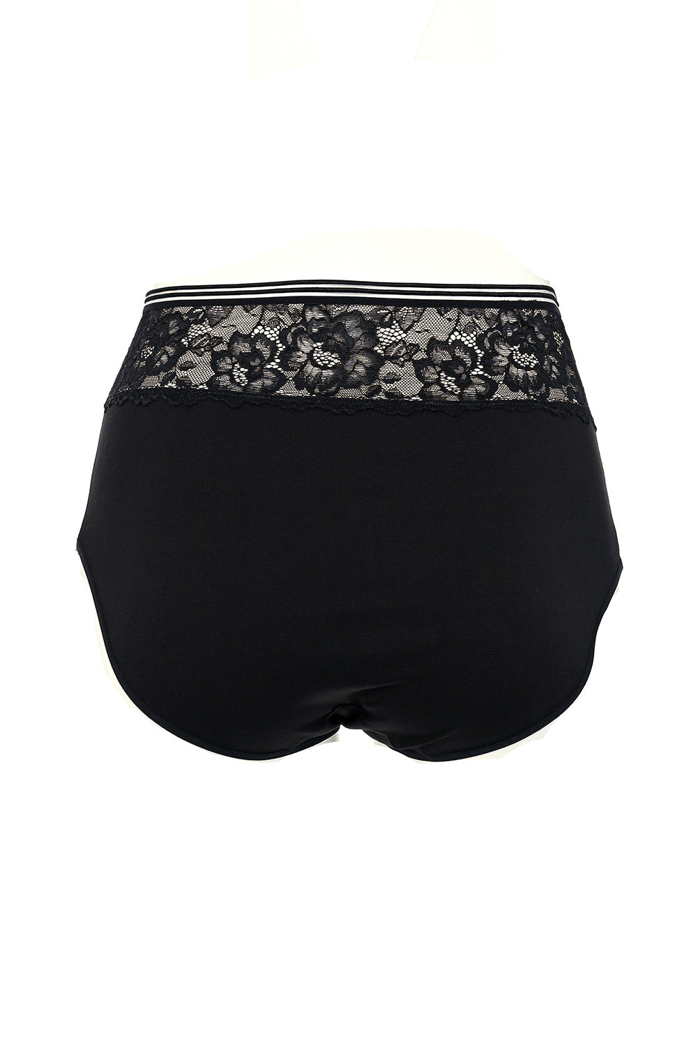 Set of 2 pcs. cotton panties with lace - Black and Blue