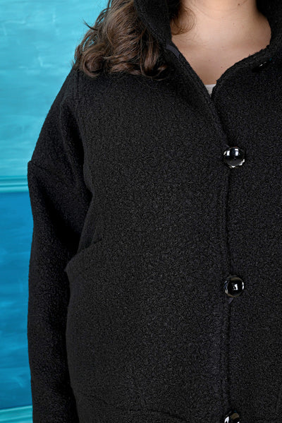 Plus size autumn bouclé coat women