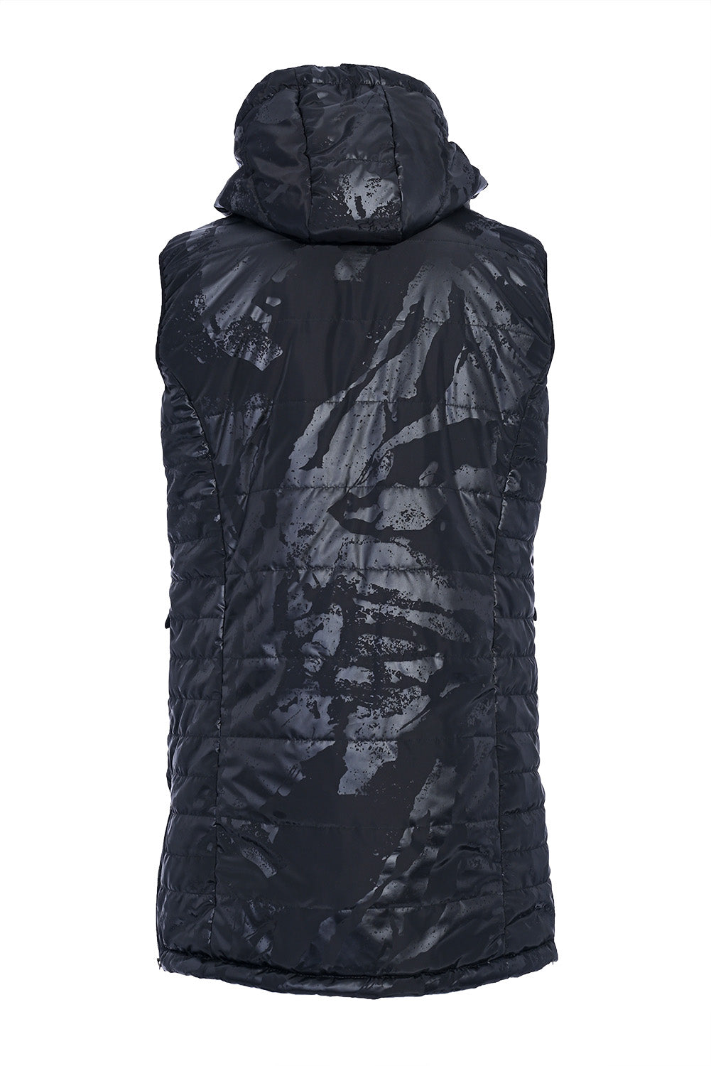 Plus size long lightweight vest - exclusive - camouflage