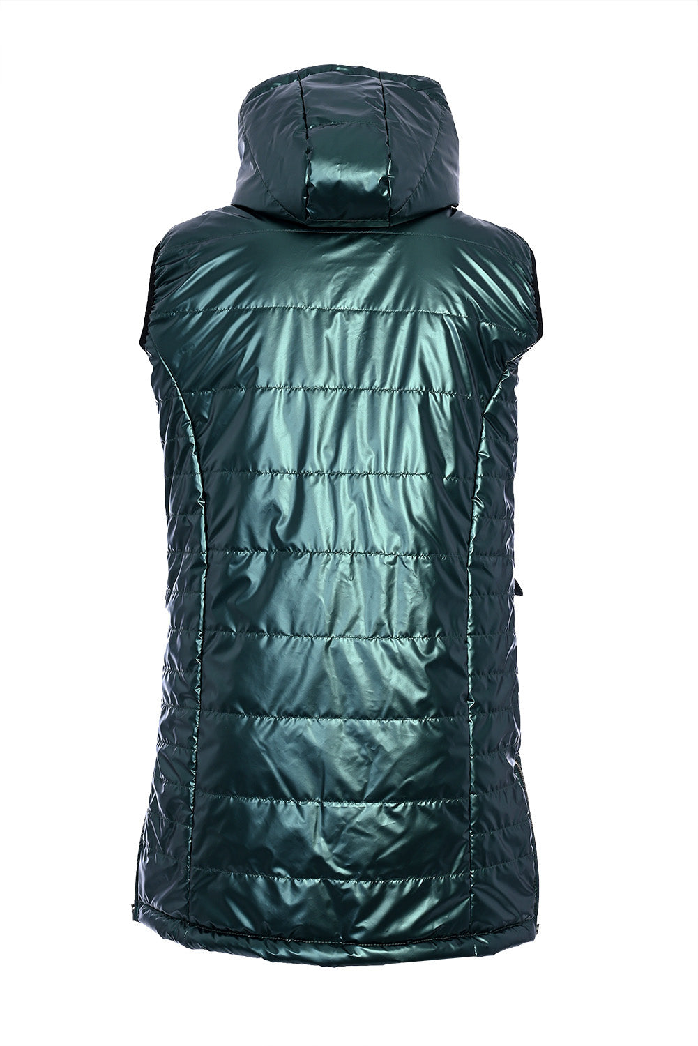 Plus size long lightweight vest - exclusive - Dark Green