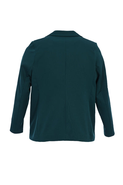 Elegant jacket with lining and two buttons in large size - green