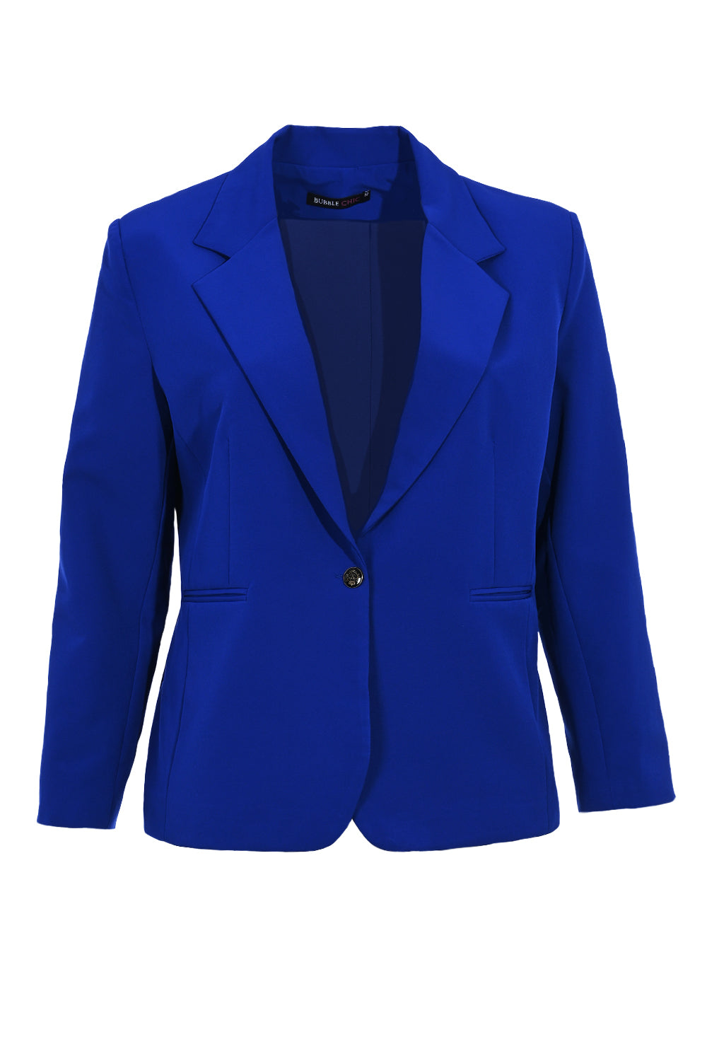 Elegant jacket with lining - blue in large sizes