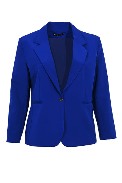 Elegant jacket with lining - blue in large sizes