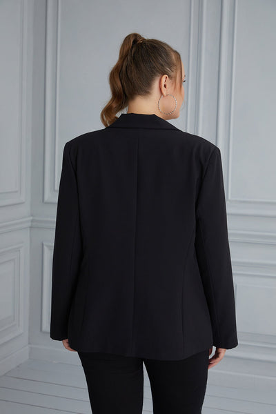 Elegant jacket with lining - black