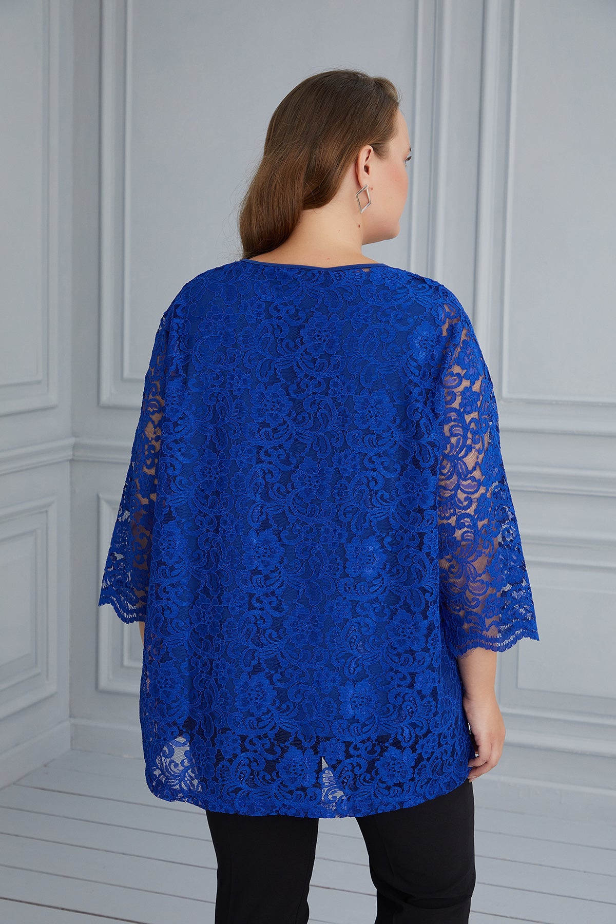 Maxi set bolero with lace 2 in 1 - royal blue