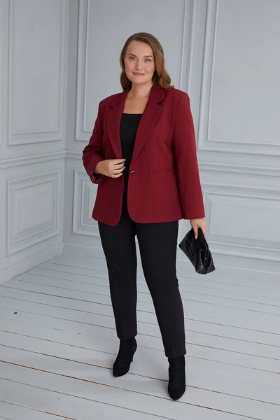 Elegant jacket with lining - red