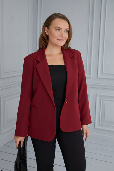 Elegant jacket with lining - red