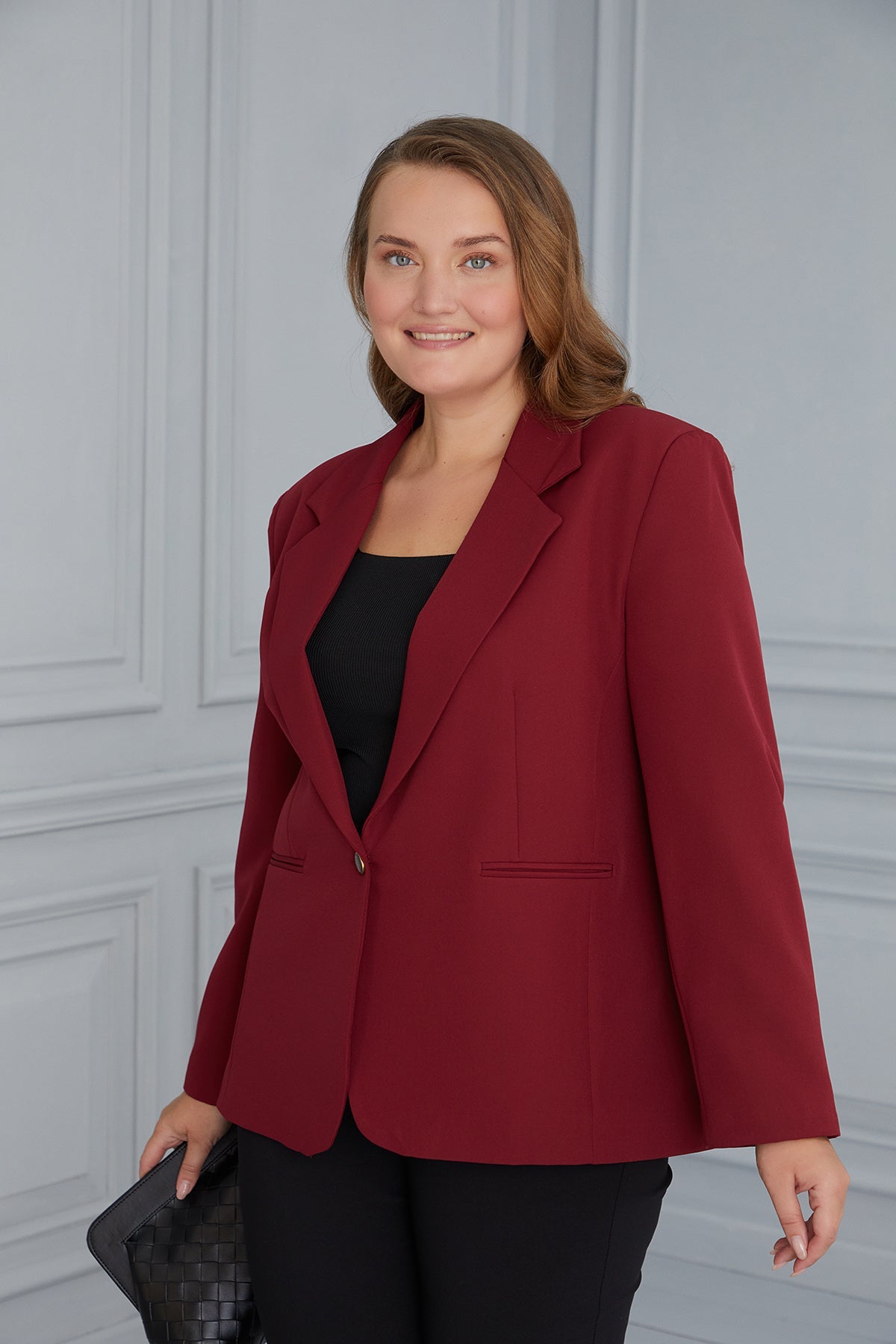 Elegant jacket with lining - red