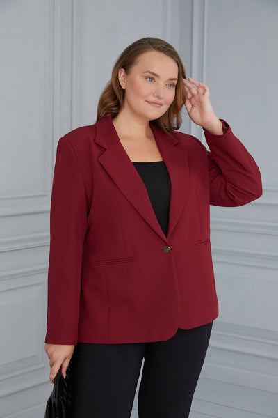 Elegant jacket with lining - red