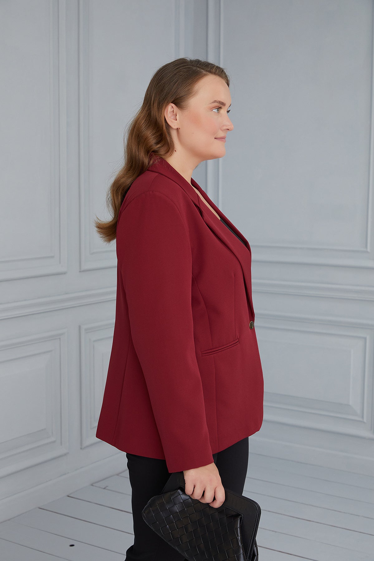 Elegant jacket with lining - red