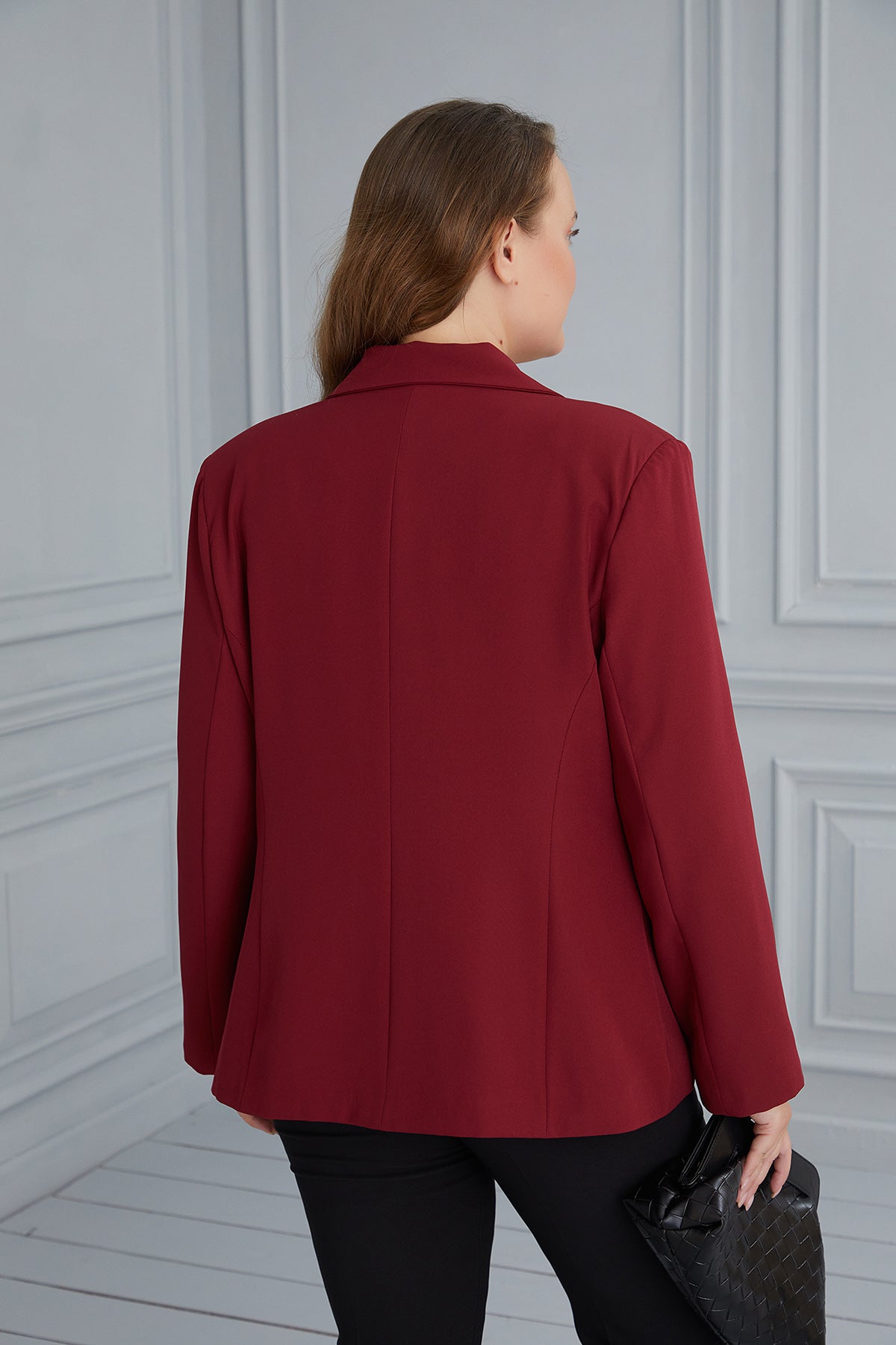 Elegant jacket with lining - red