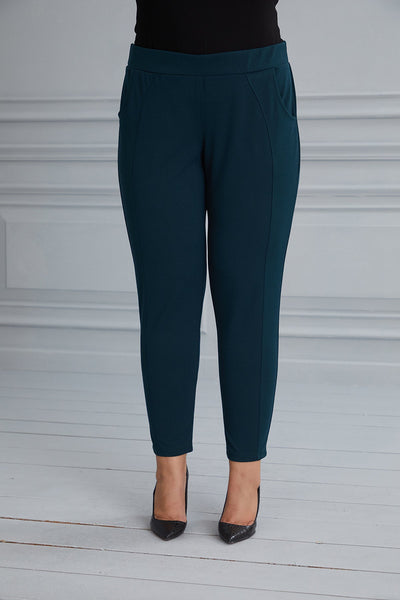 Georgette straight-leg trousers - green