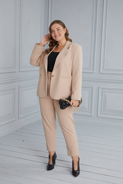 Elegant jacket with lining - beige