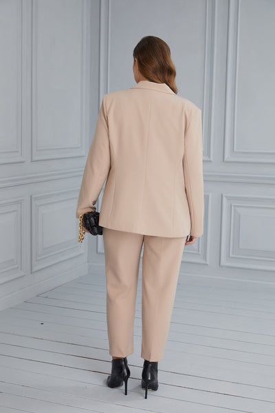 Elegant jacket with lining - beige