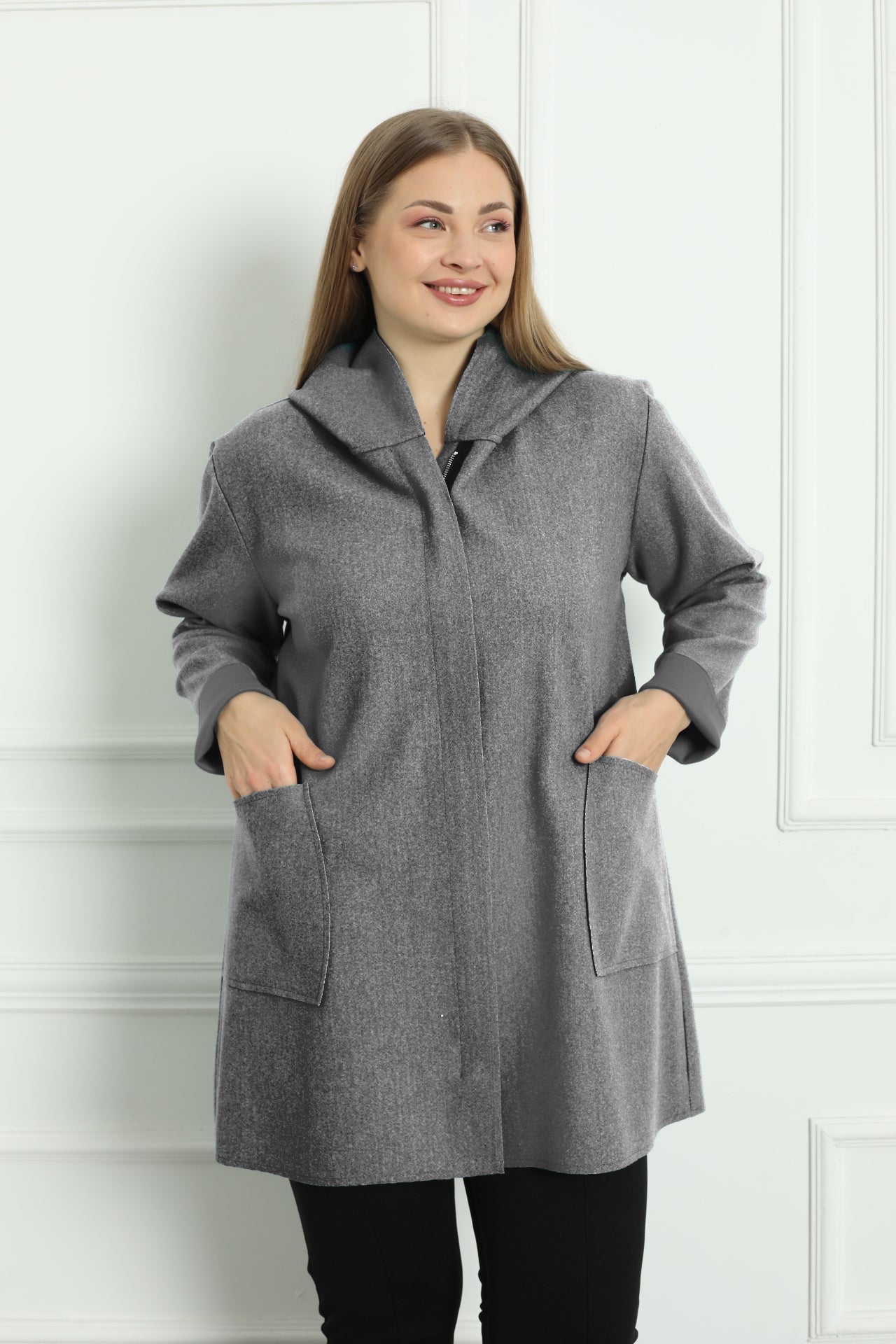 Trench with hood - grey