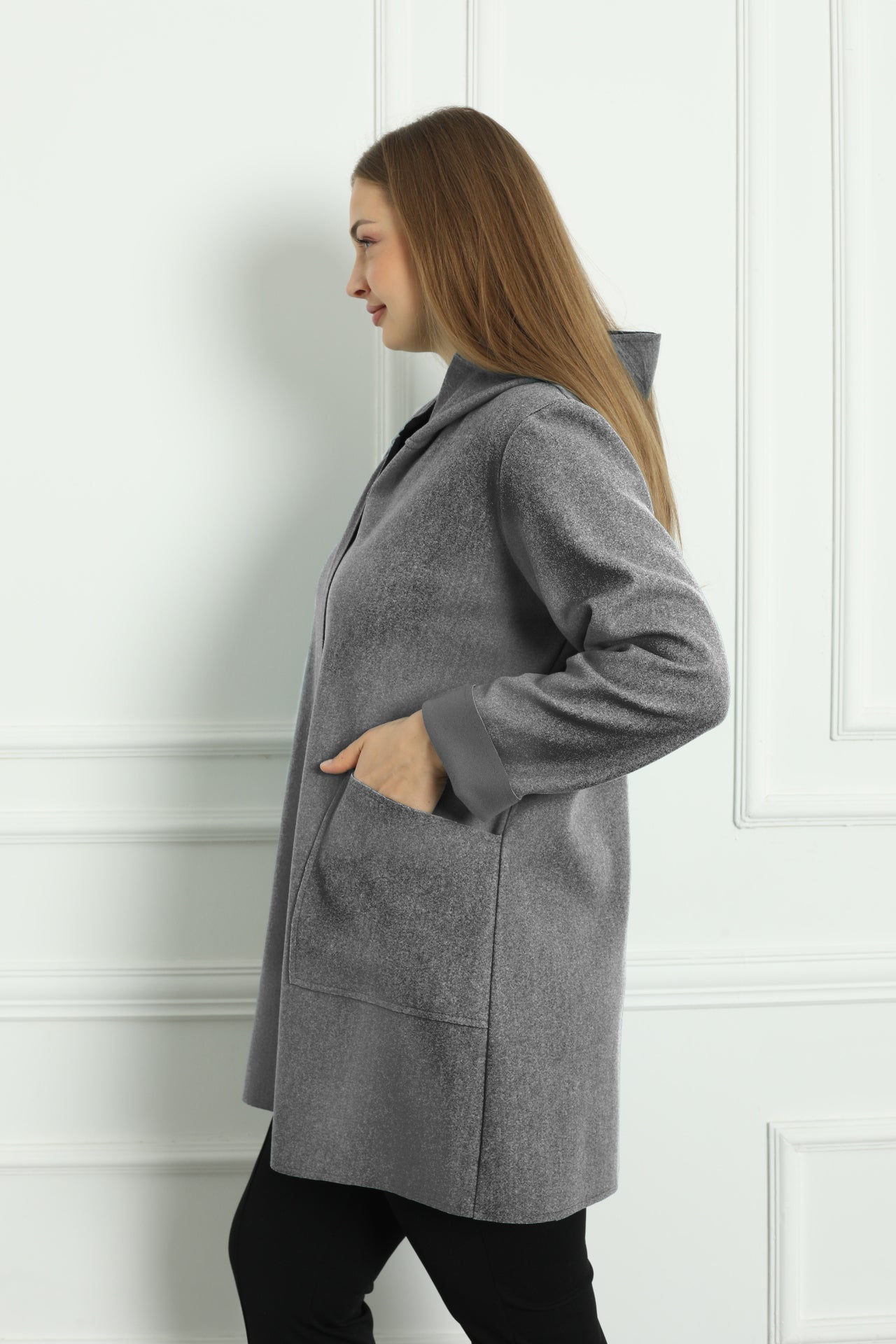 Trench with hood - grey