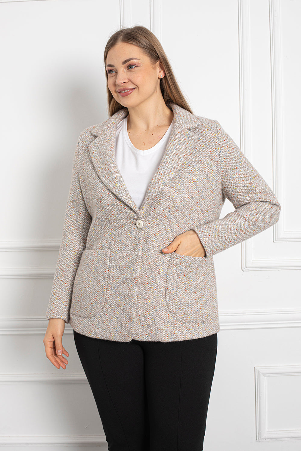 Spring jacket with lining - Beige