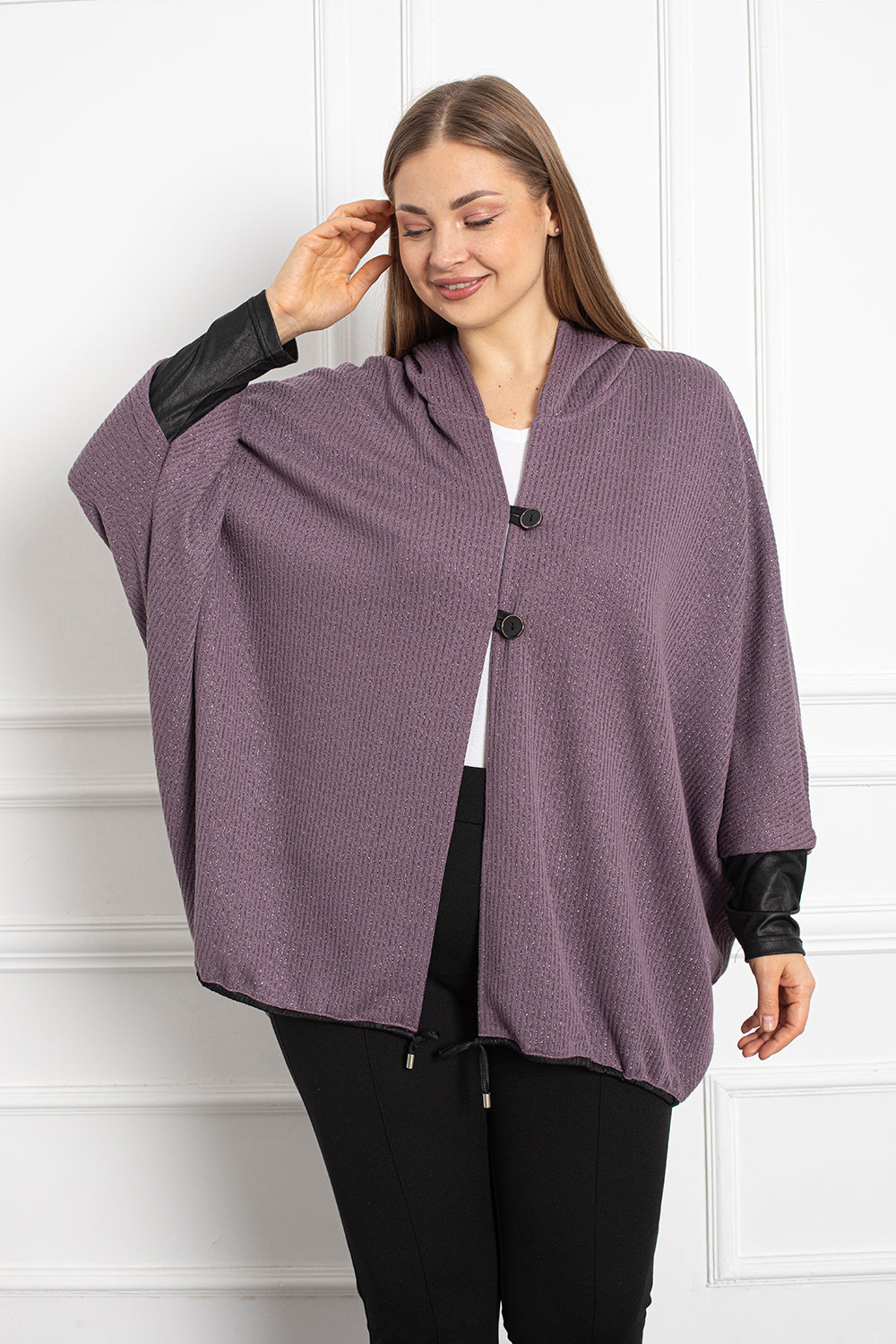 Spring Poncho - Purple