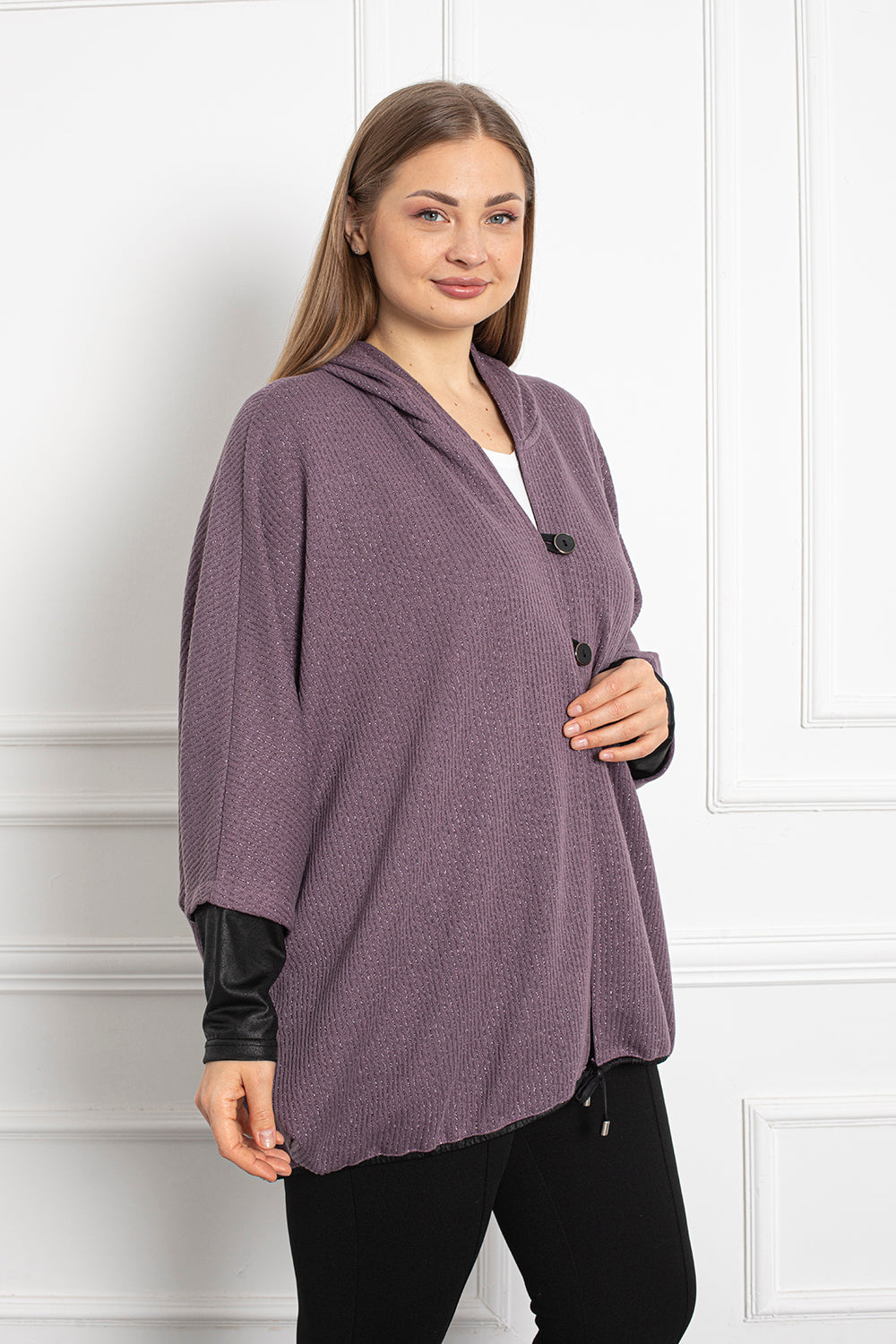 Spring Poncho - Purple