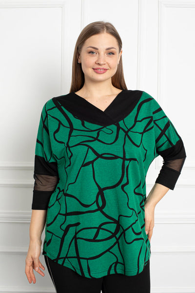 Maxi Figure Tunic - Green