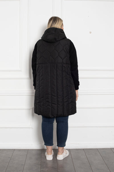 Spring hooded vest - Black