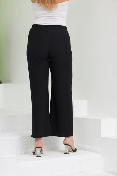 Spring Textile Trousers - Black