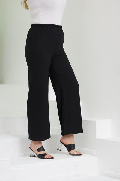 Spring Textile Trousers - Black