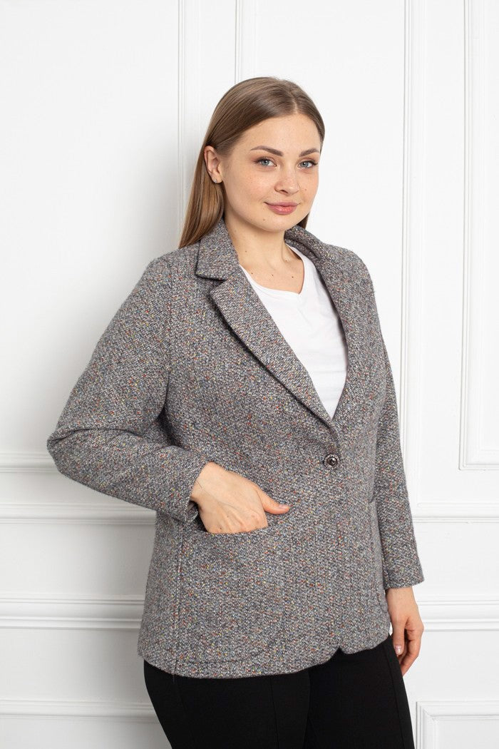 Spring jacket with lining - grey